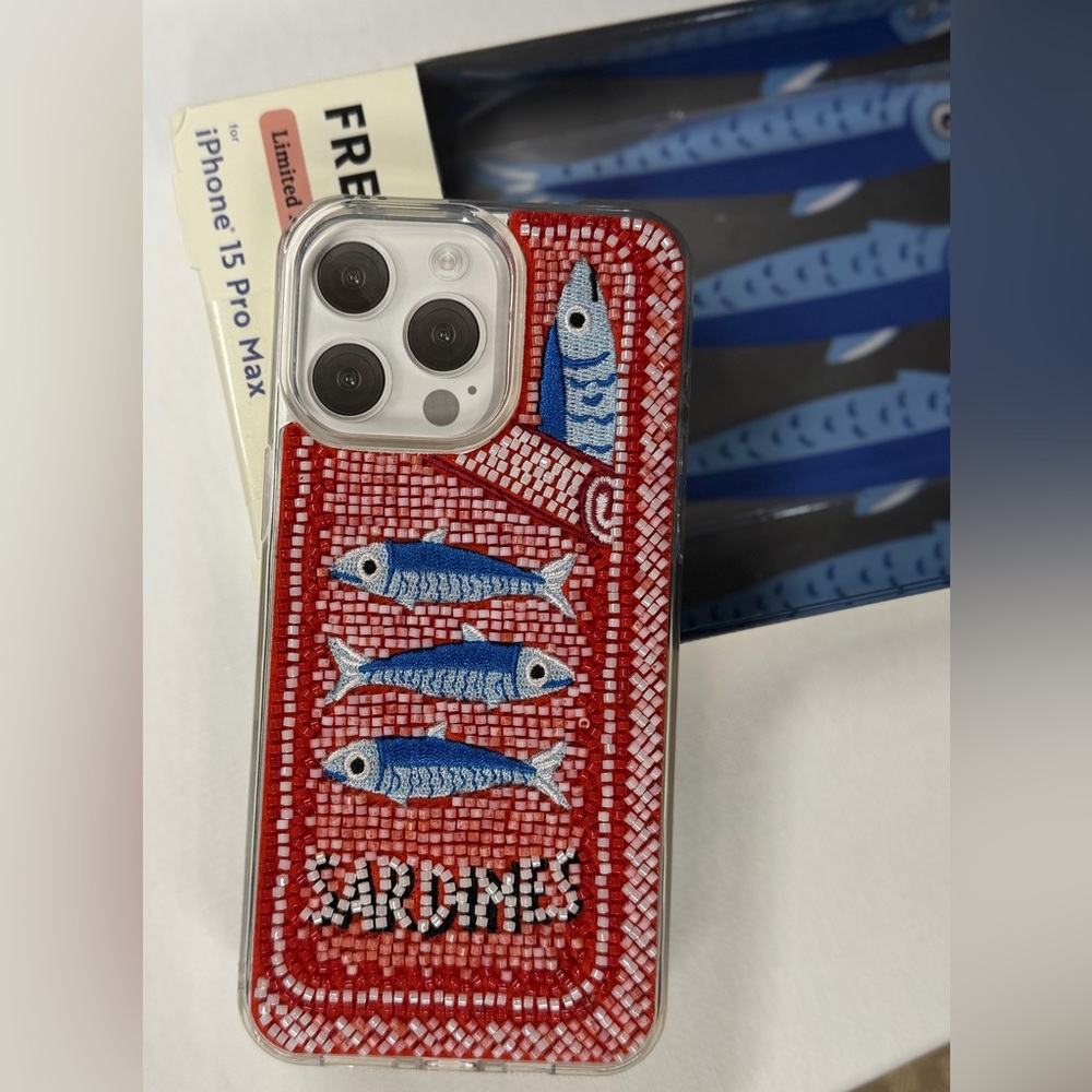 Sardines iPhone Case - Red and Blue